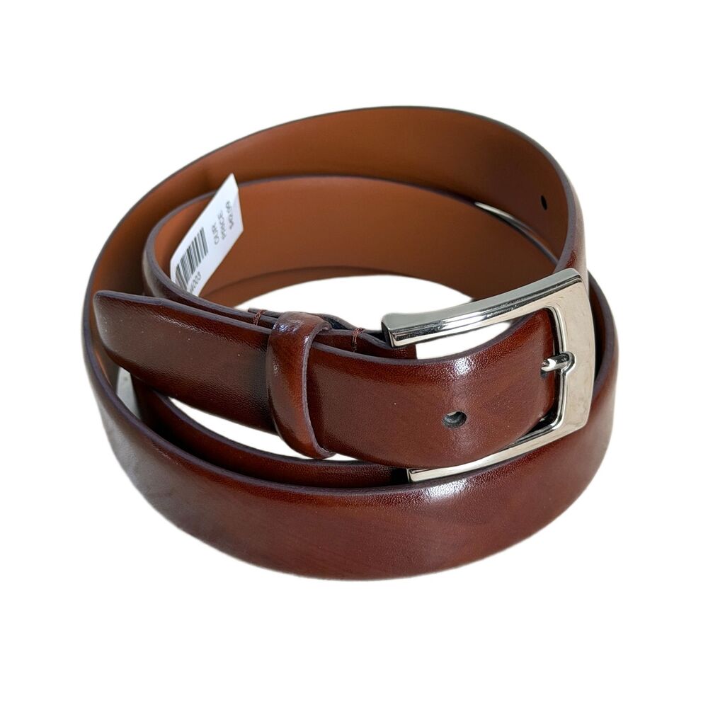 Brown NEW Full Grain Italian Leather Belt Mens Size 44 Mens Warehouse $43